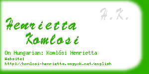 henrietta komlosi business card